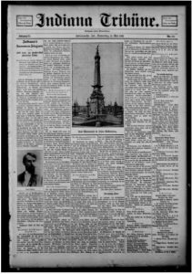 The May 15, 1902 issue of the Indiana Tribune. Courtesy of Hoosier State Chronicles.