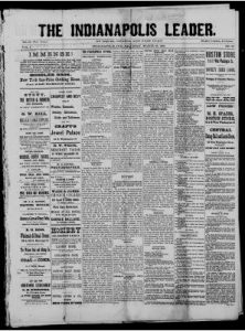 117 issues of the Indianapolis Leader (1879-1882) are available here.