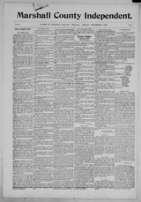 185 issues of the Marshall County Independent from 1897-1901 are available here.