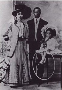 Marshall Taylor and his wife, Daisy, and daughter, Sydney, ca. 1906 or 1907