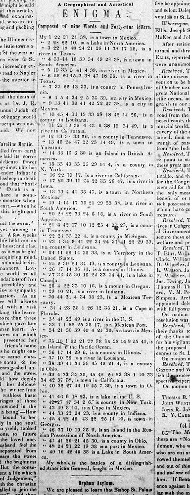 enigma acrostic - VWS Oct 8 1849