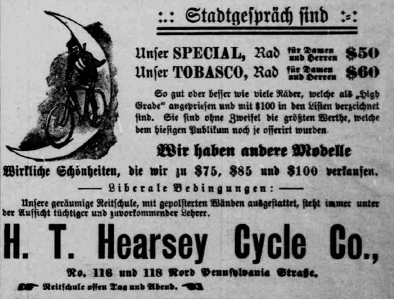 hearsey ad -- Indiana Tribune July 27 1896