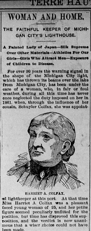 Harriet A Colfax - Terre Haute Saturday Evening Mail January 19 1895