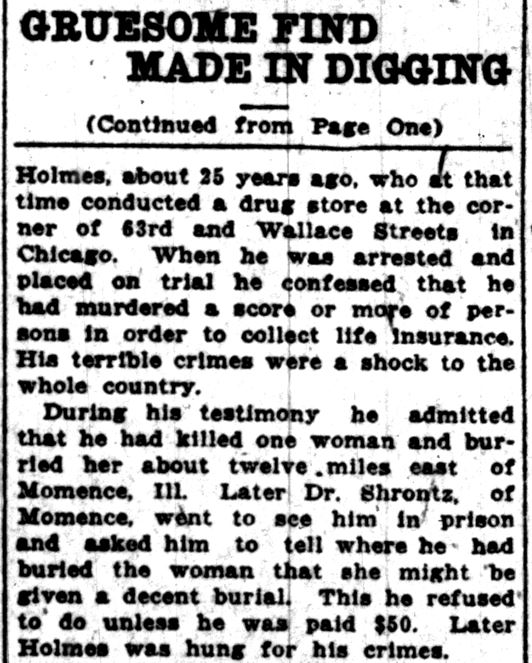 murder castle Scranton Tribune Newspaper Mockup H H Holmes Hanged v1 