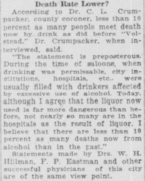 Wood Alcohol -- South Bend News-Times, July 2, 1922 (2)