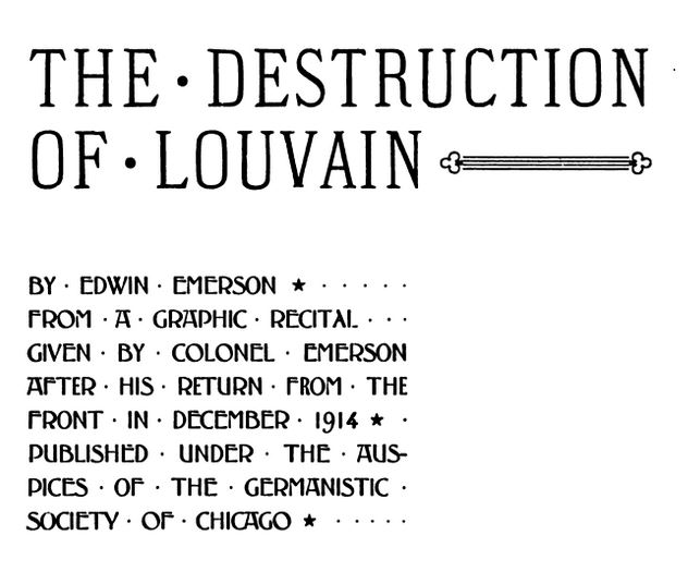 Destruction of Louvain