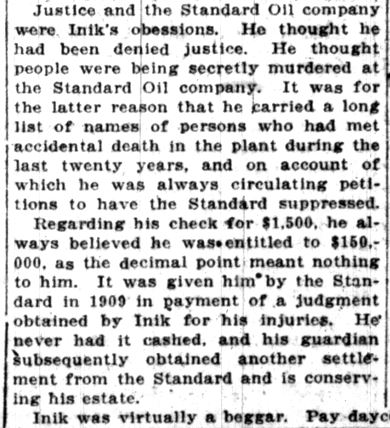 Mike Inik -- Lake County Times, December 5, 1916 (12)