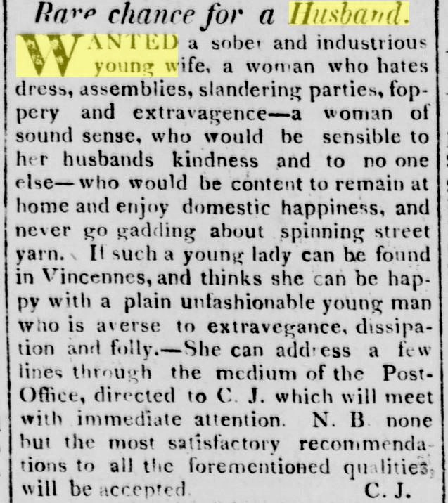 Vincennes Western Sun & General Advertiser, May 29, 1824