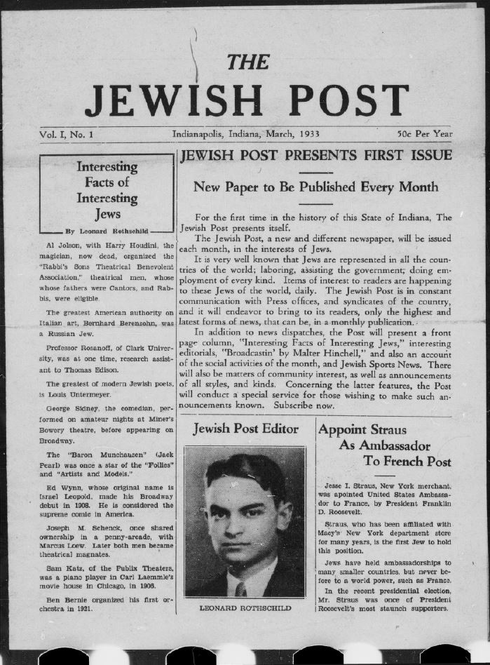 Jewish Post, March 1933