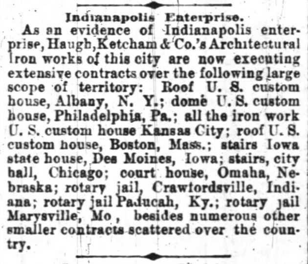 Haugh -- Indianapolis News April 6 1882