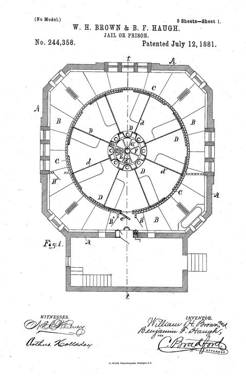 W.H. Brown Jail Door Patent 4