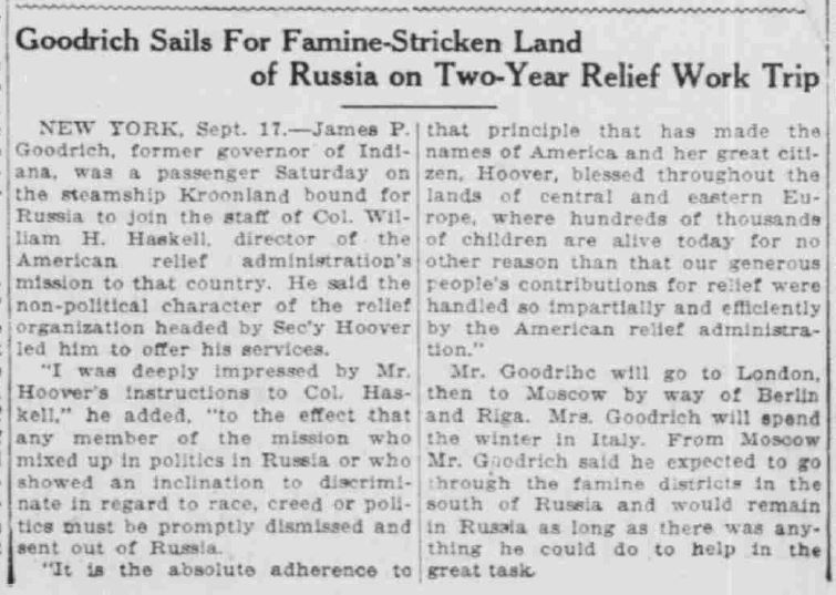 South Bend News-Times, September 18, 1921