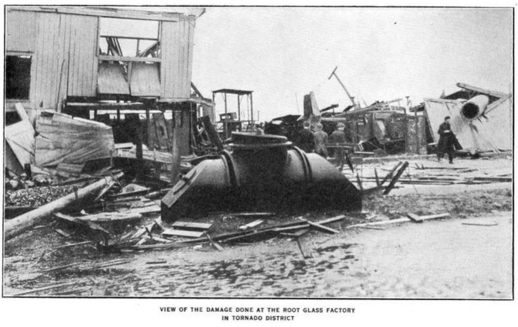 Root Glass Factory damage, 1913