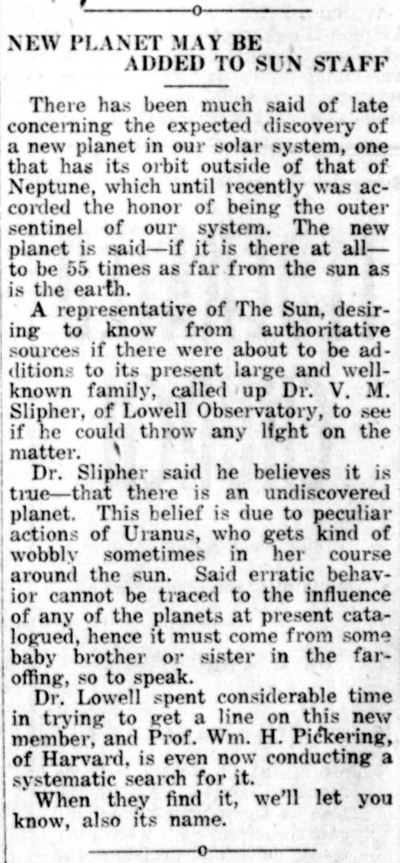 The Coconino Sun, January 2, 1920. Courtesy of Chronicling America.