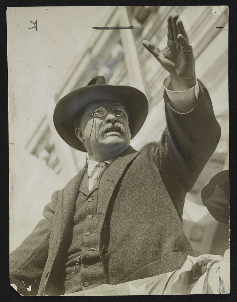 Theodore Roosevelt in Hackensack, New Jersey, 1912. Courtesy of the Library of Congress.