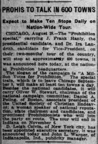 Indianapolis News, August 28, 1916. Courtesy of Hoosier State Chronicles.