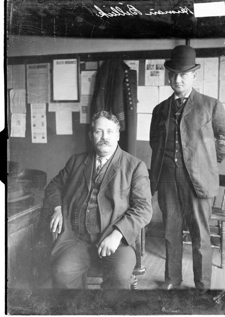 Chicago Daily News Photograph, circa 1906, accessed Chicago History Museum. Collection caption: Three-quarter length portrait of Herman Billick, Sr., who was suspected of poisoning members of the Martin Vrzal family, sitting in a room in the Hyde Park police station in the Hyde Park community area of Chicago, Illinois. 