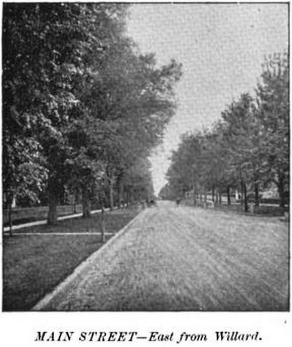 Main street in Burlignton, Vermont, 1893. On this street resided the city's rotary jail. Courtesy of Google Books.