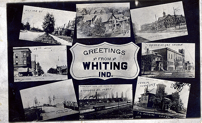 Greetings from Whiting, postcard, circa 1914, Whiting Public Library, accessed www.whiting.lib.in.usl
