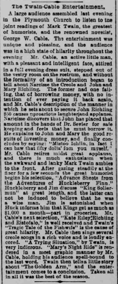 Indianapolis Daily Sentinel, January 8, 1885. From Hoosier State Chronicles.