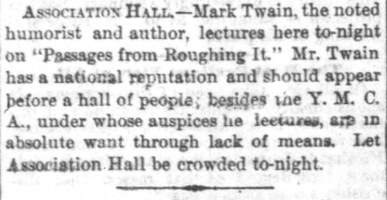 Indianapolis News, January 1, 1872. From Hoosier State Chronicles.