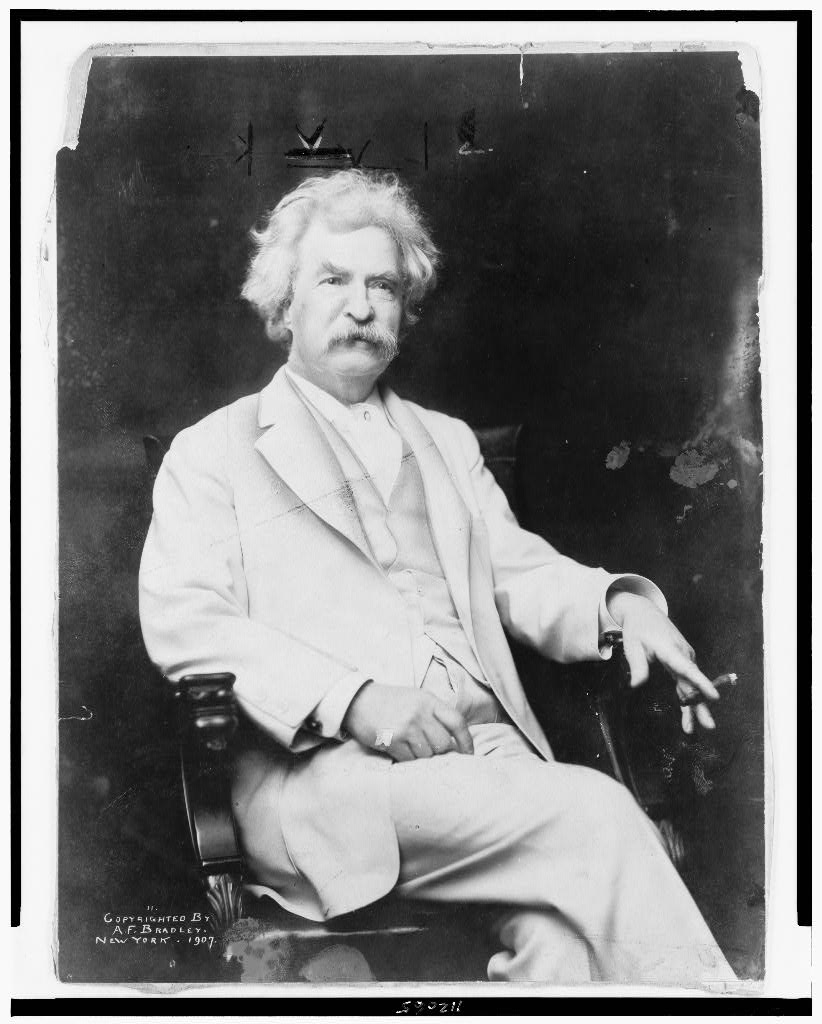 Mark Twain, 1907. Library of Congress.