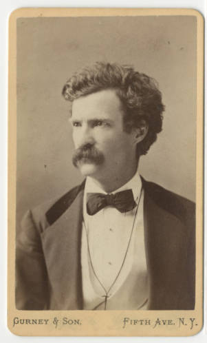Mark Twain, circa 1860-1880. Indiana Memory,