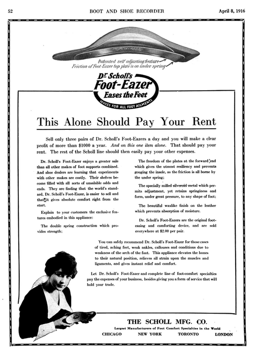 Advertisement for Salespeople, Boot and Shoe Recorder, April 8, 1916, 52, accessed Google Books