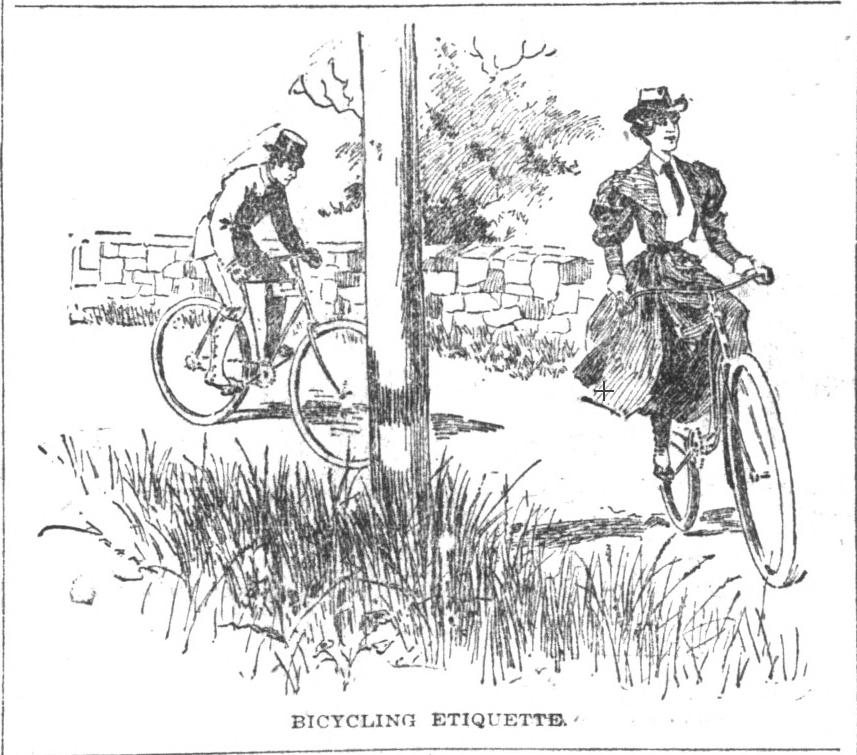 "Bicycling Etiquette," Indianapolis News, August 18, 1894, Hoosier State Chronicles.