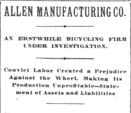 The headline from Billy Blodgett's first major piece on the company in the Indianapolis News, January 13, 1898, Hoosier State Chronicles. 